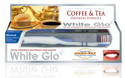 white glo coffee and tea drinkers formula whitening toothpaste